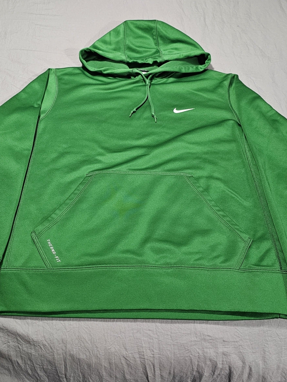 Nike Bright Green Hooded Pullover with White Swoosh